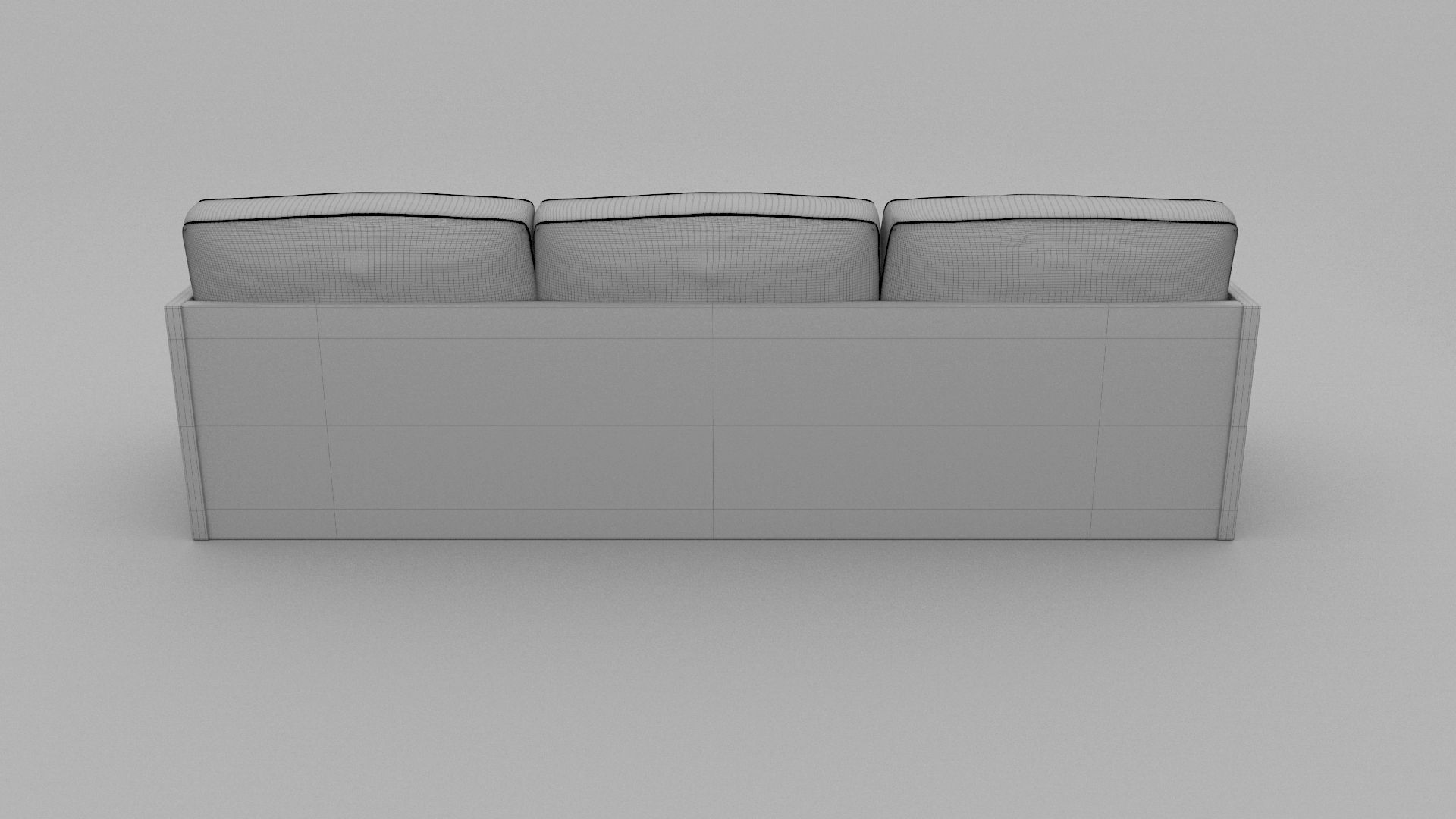Plant Pattern Couch Low-poly 3D model_7