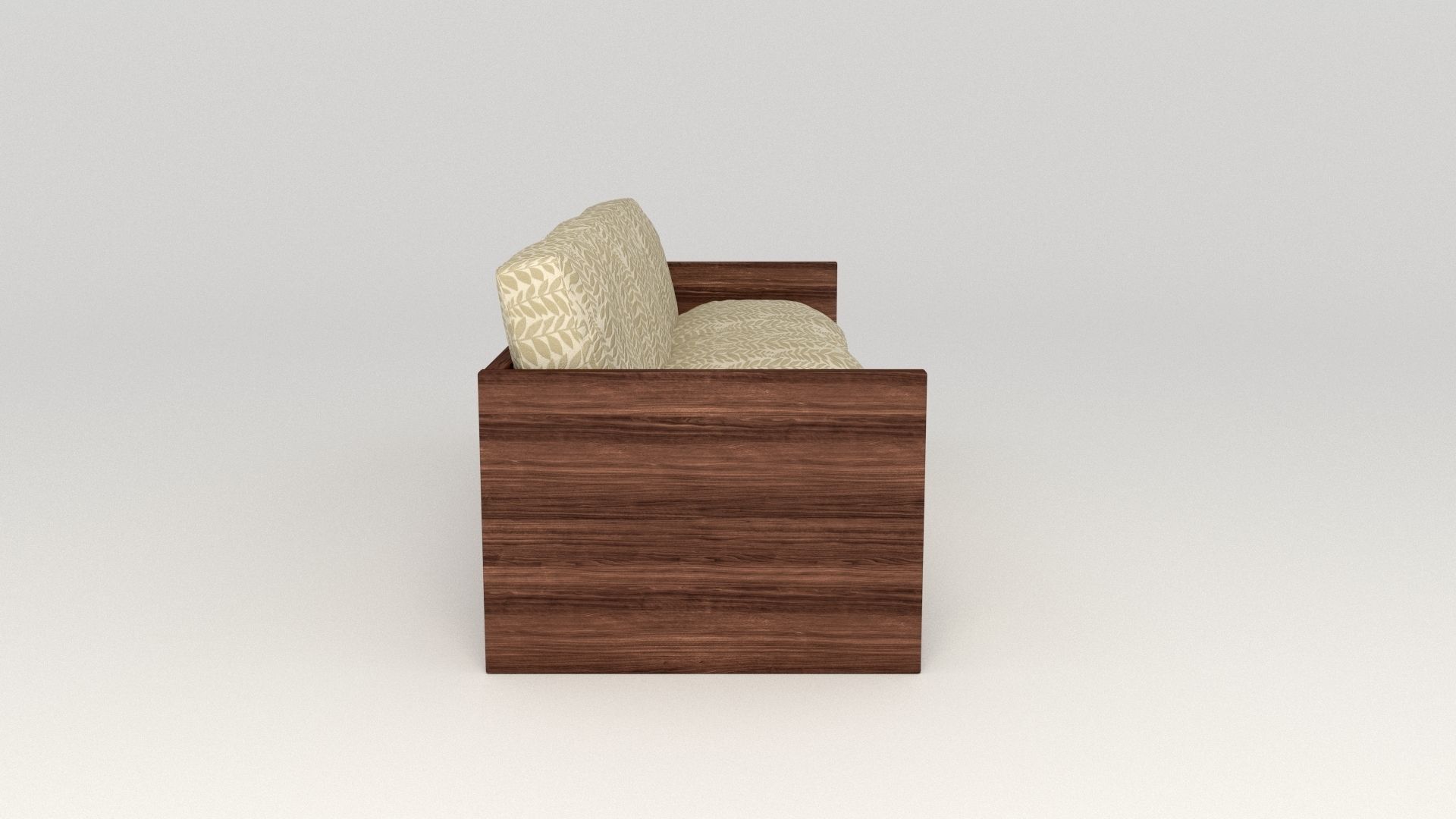 Plant Pattern Couch Low-poly 3D model_3