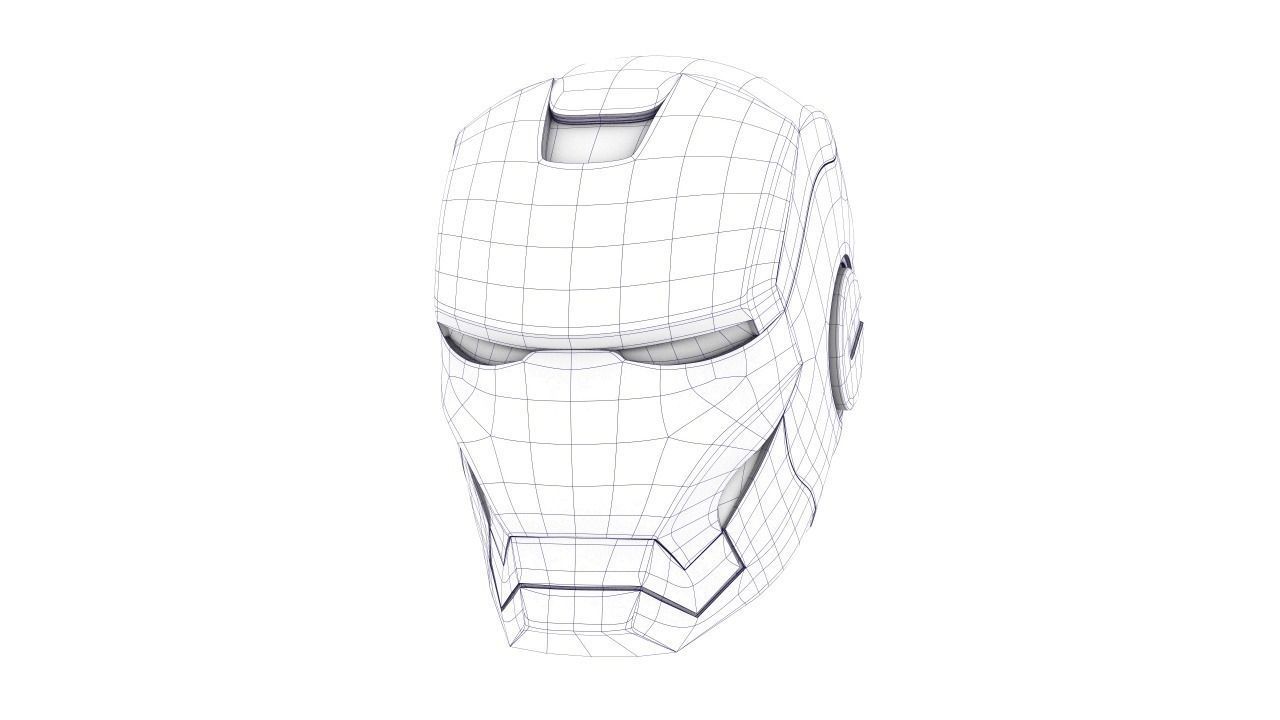 Iron Man helmet 3D model_2