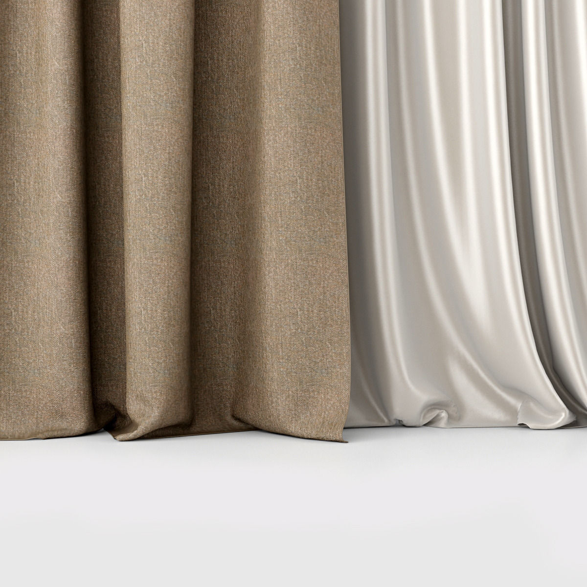 Curtains and tulle  3D model_4