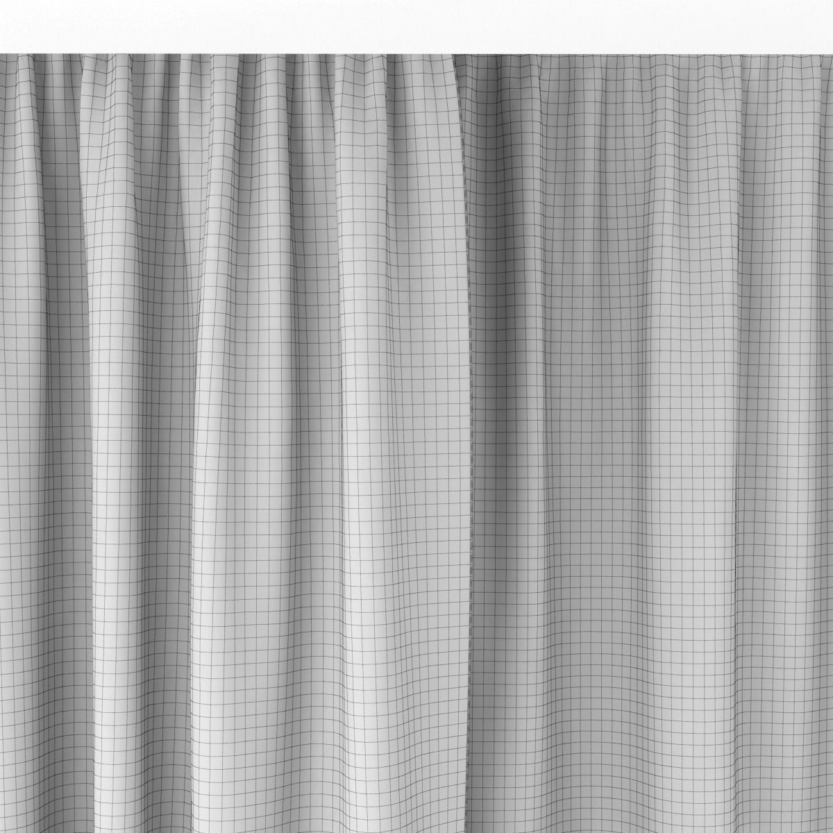 Curtains and tulle  3D model_3
