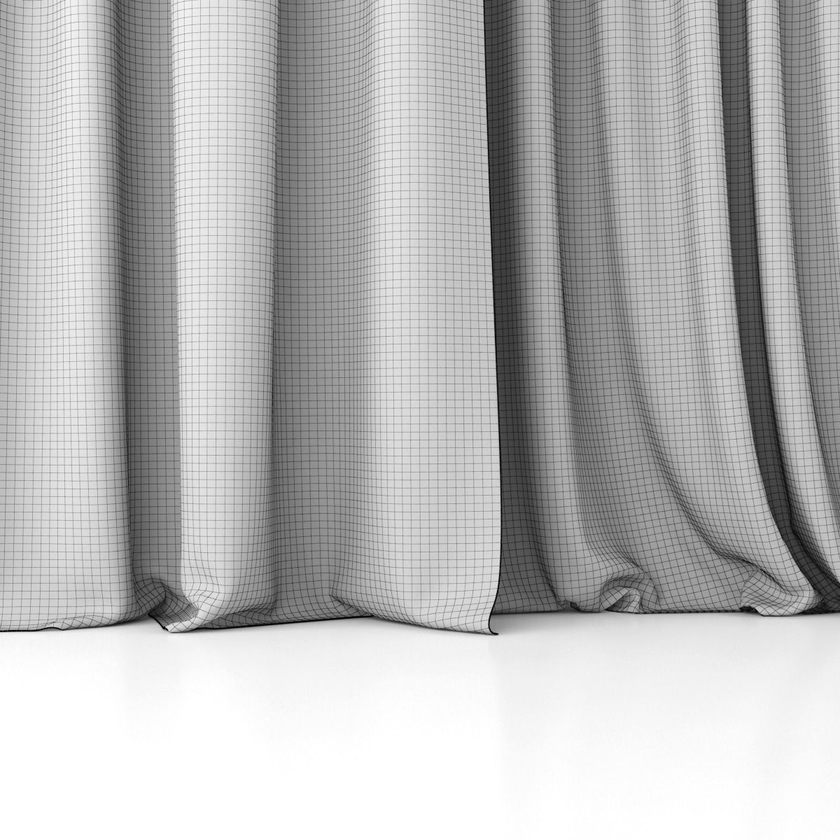 Curtains and tulle  3D model_5