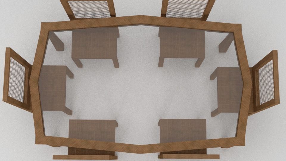 Dining Table with 6 chairs 3D model_4