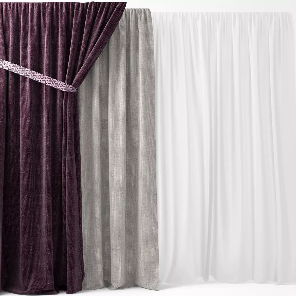 Curtains pattern 3D model
