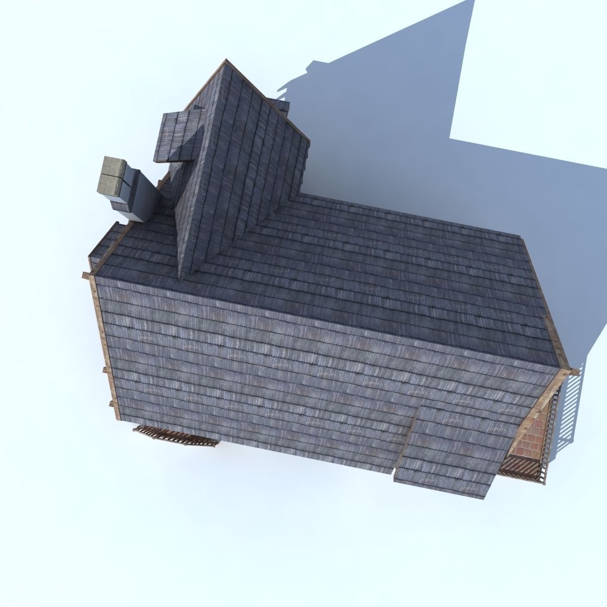 Country Low Poly House 2 Low-poly 3D model_10