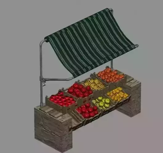 fruit market bench