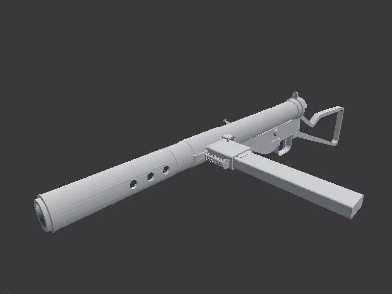 STEN MK2 3D Model Low-poly 3D model