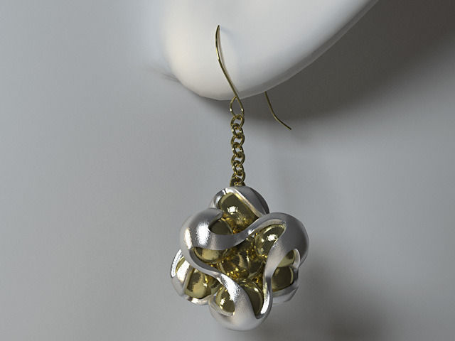 Harmony Nest Earrings 3D model_2