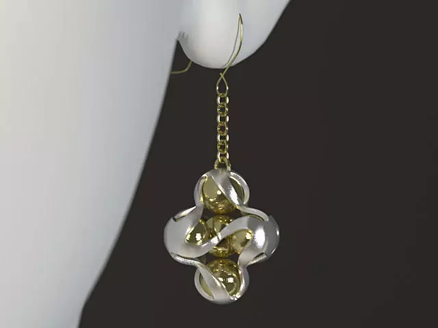 Harmony Nest Earrings 3D model_0