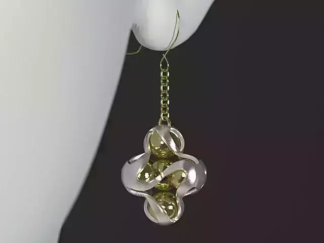 Harmony Nest Earrings 3D model