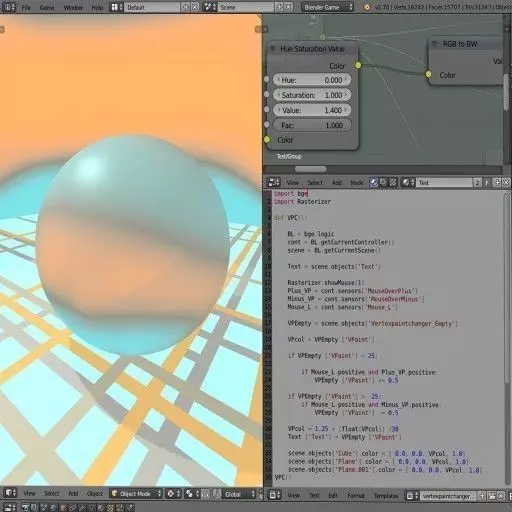 Vertex paint color changing with python - Blender Game Engine  Free low-poly 3D model_0