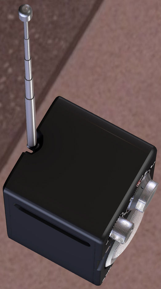 A small radio High Poly Free low-poly 3D model_14