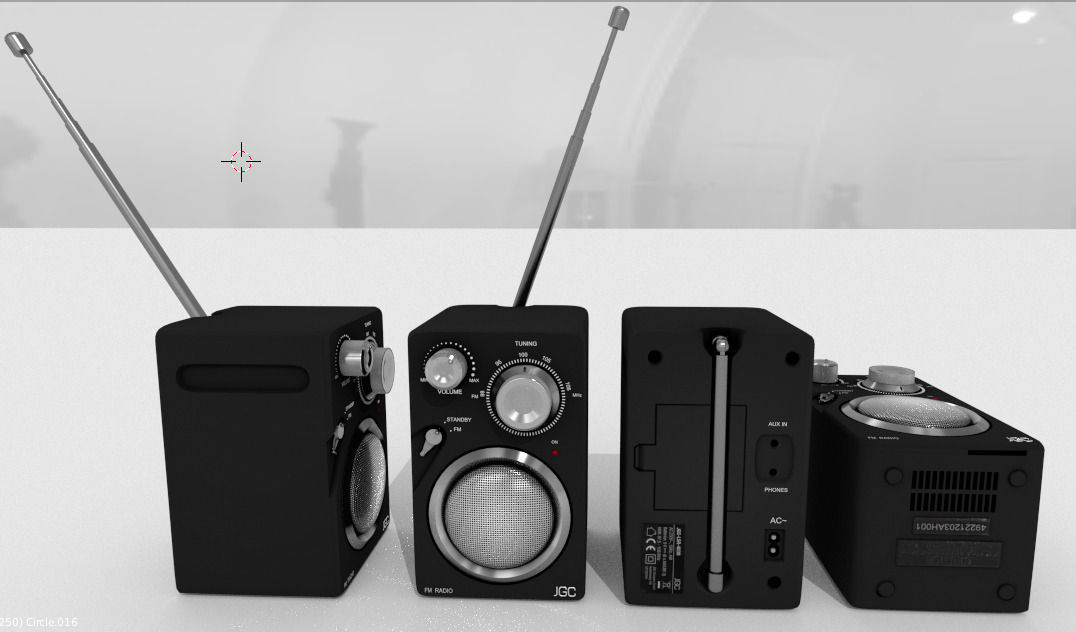 A small radio High Poly Free low-poly 3D model_4