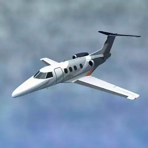 Embraer Phenom 100 business jet Low-poly 3D model