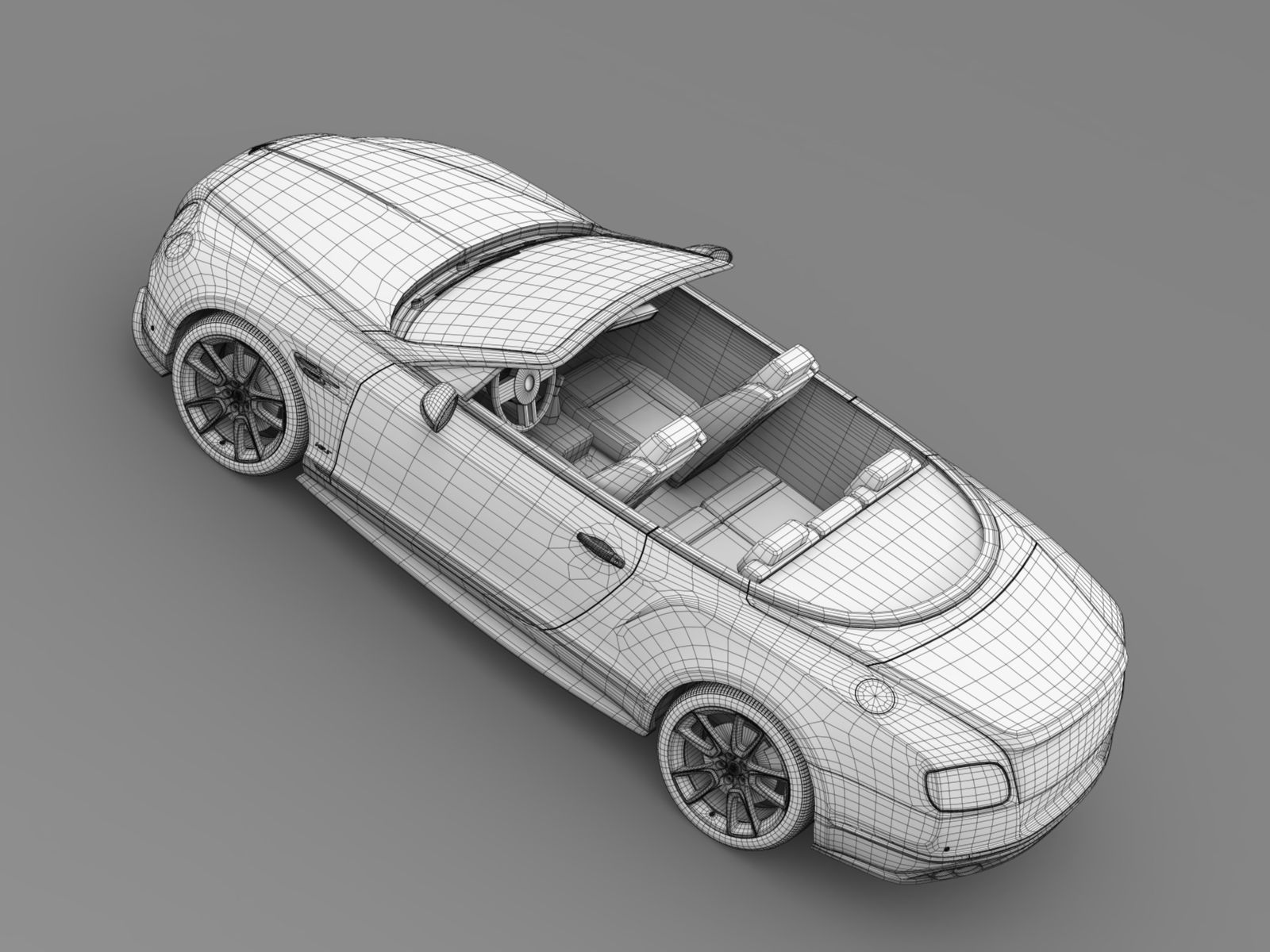 Bentley Continental GT V8 S Convertible 2017 3D model_18