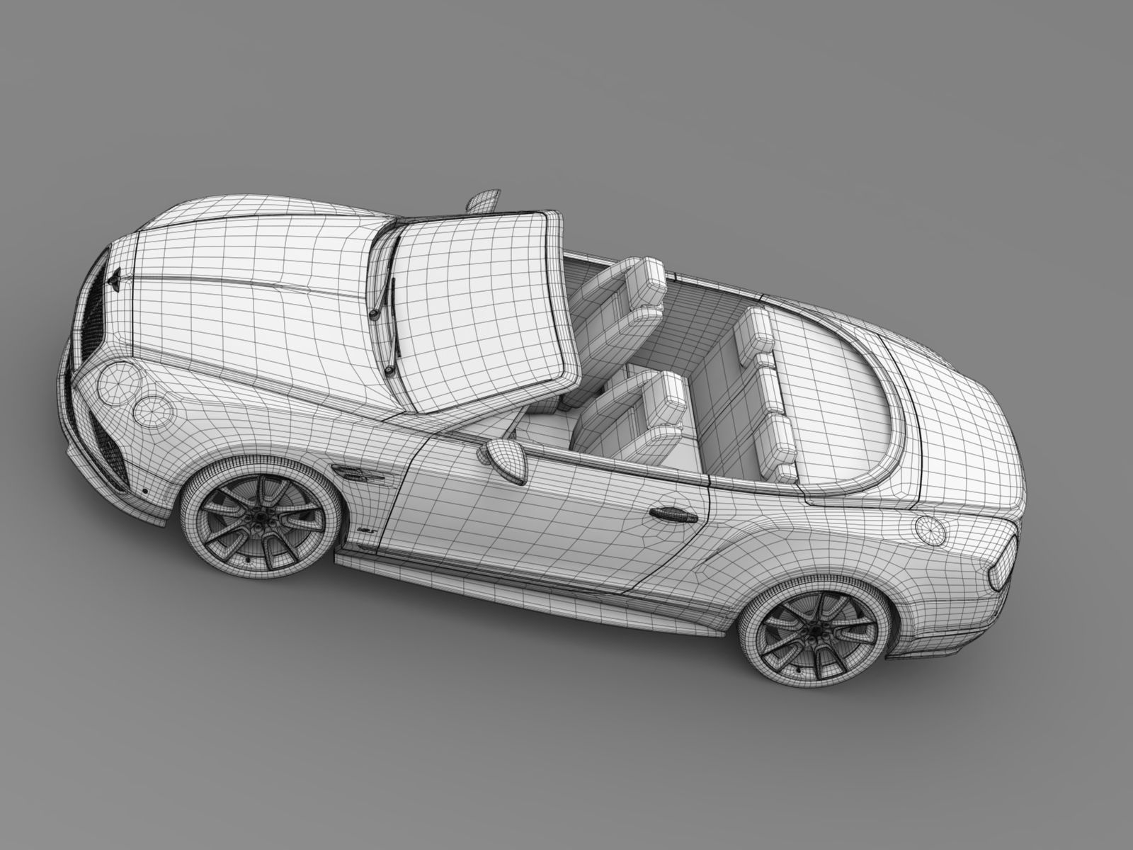 Bentley Continental GT V8 S Convertible 2017 3D model_17