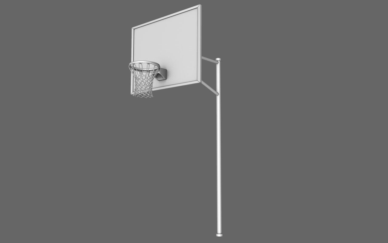 Basketball Hoop 3D model_2