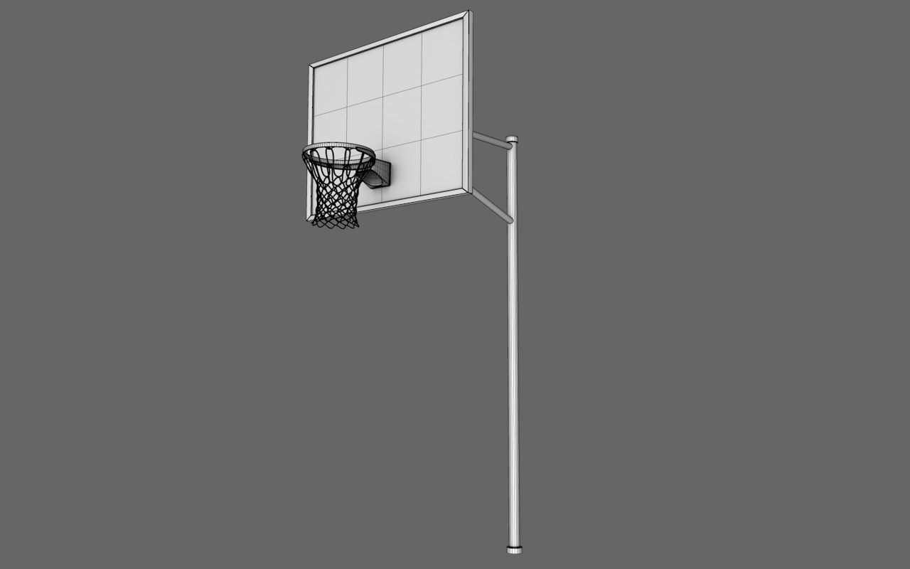 Basketball Hoop 3D model_3