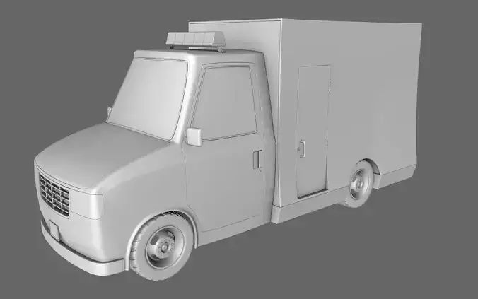 Cartoon Van Police Ambulance