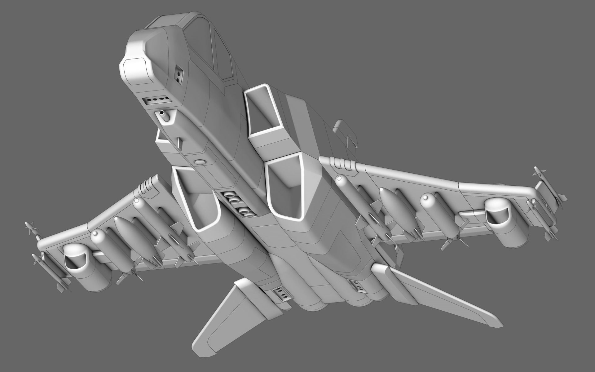 Sci-Fi Starfighter Free 3D model_35