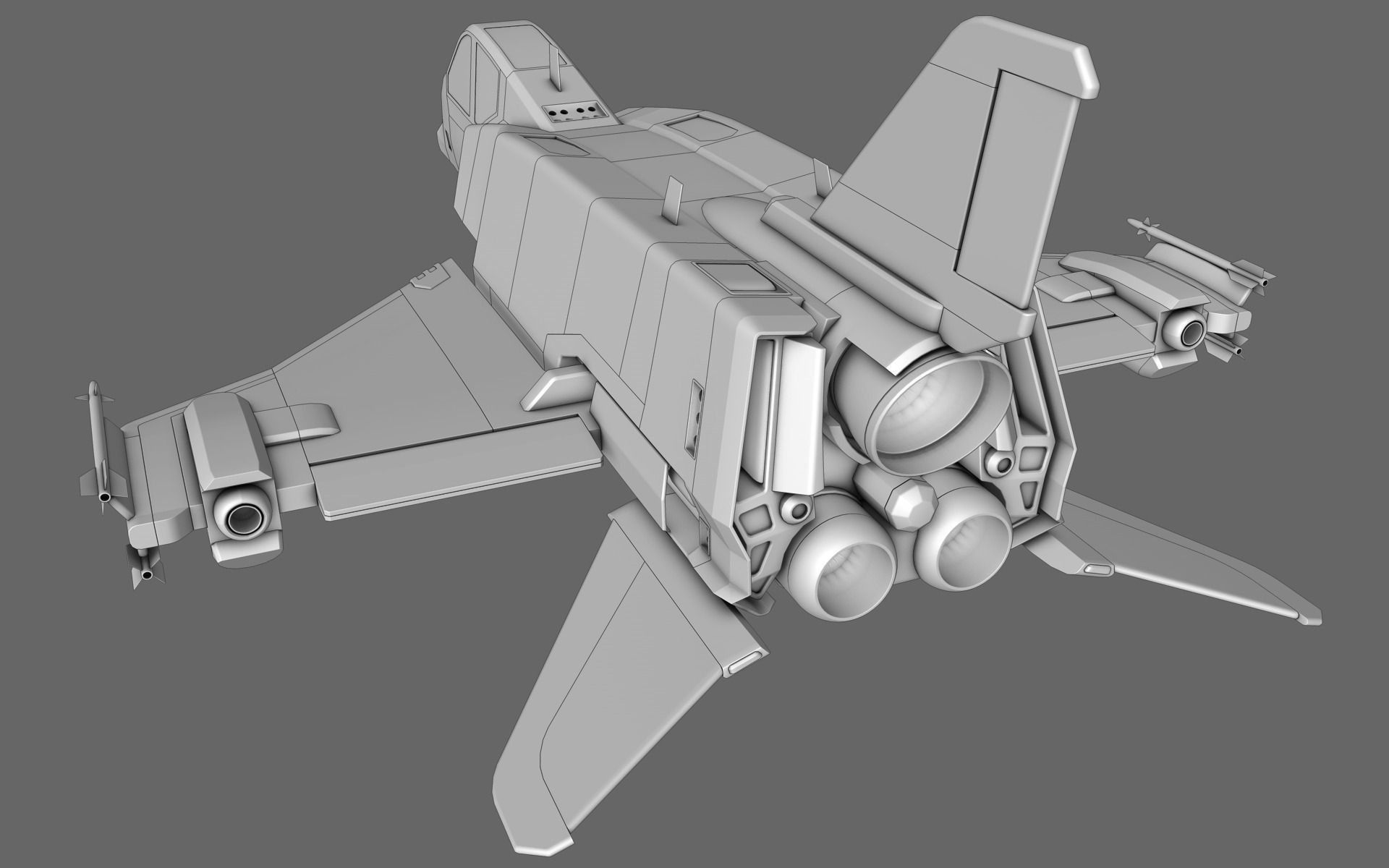 Sci-Fi Starfighter Free 3D model_21