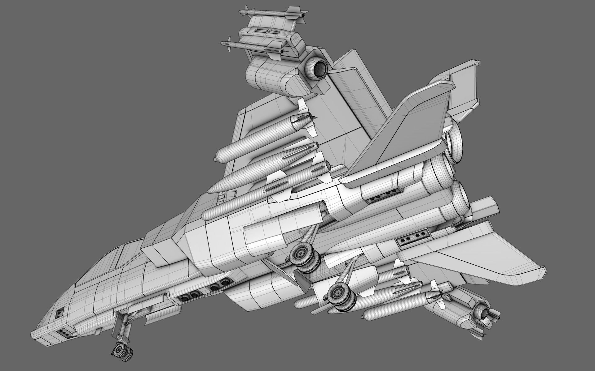 Sci-Fi Starfighter Free 3D model_12