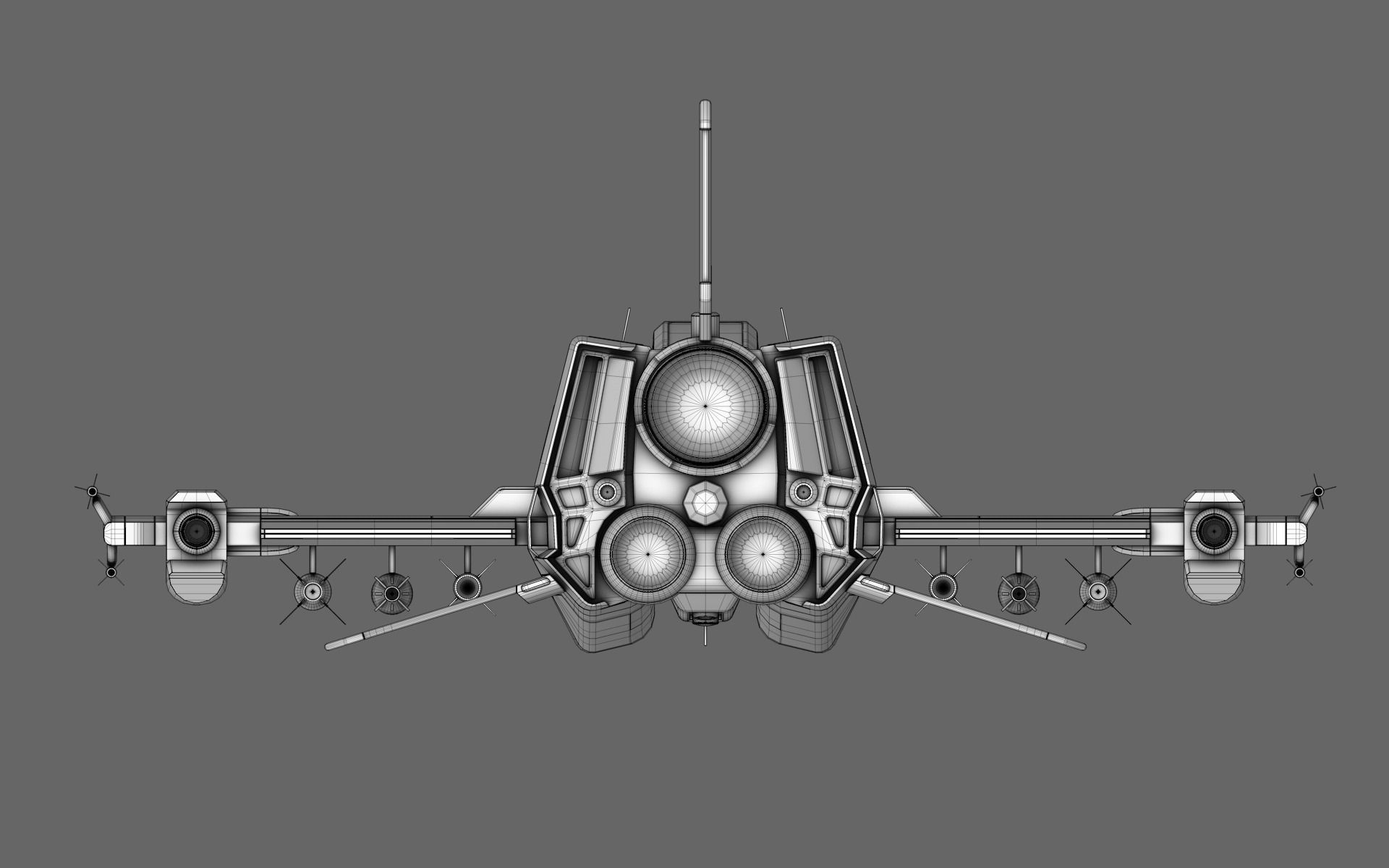 Sci-Fi Starfighter Free 3D model_32