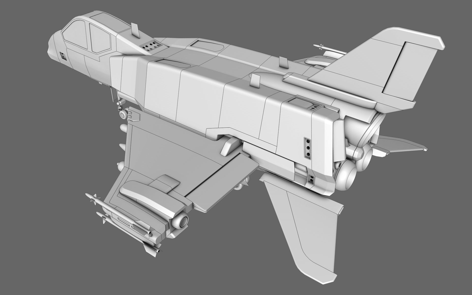 Sci-Fi Starfighter Free 3D model_2