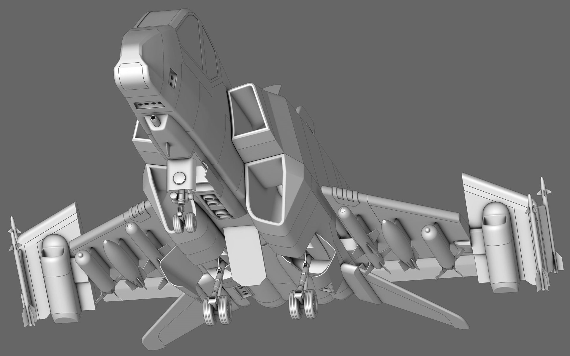 Sci-Fi Starfighter Free 3D model_42