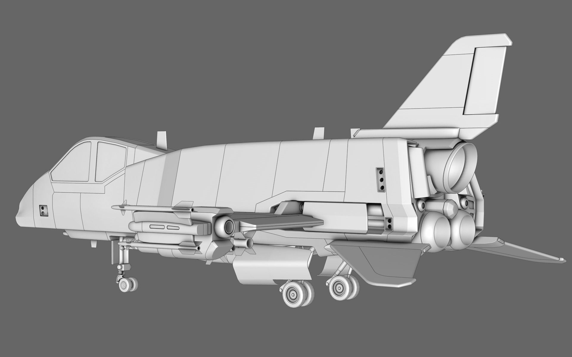 Sci-Fi Starfighter Free 3D model_4