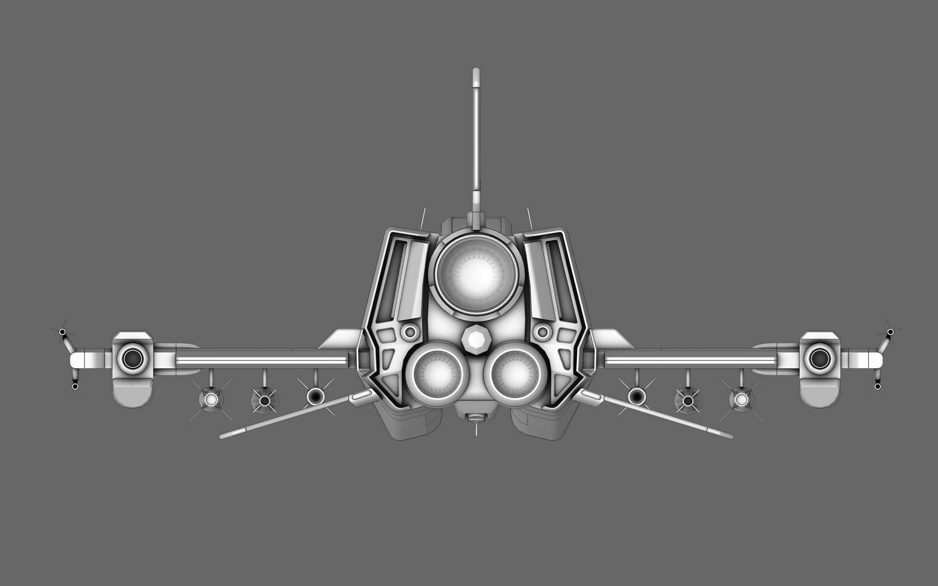 Sci-Fi Starfighter Free 3D model_31
