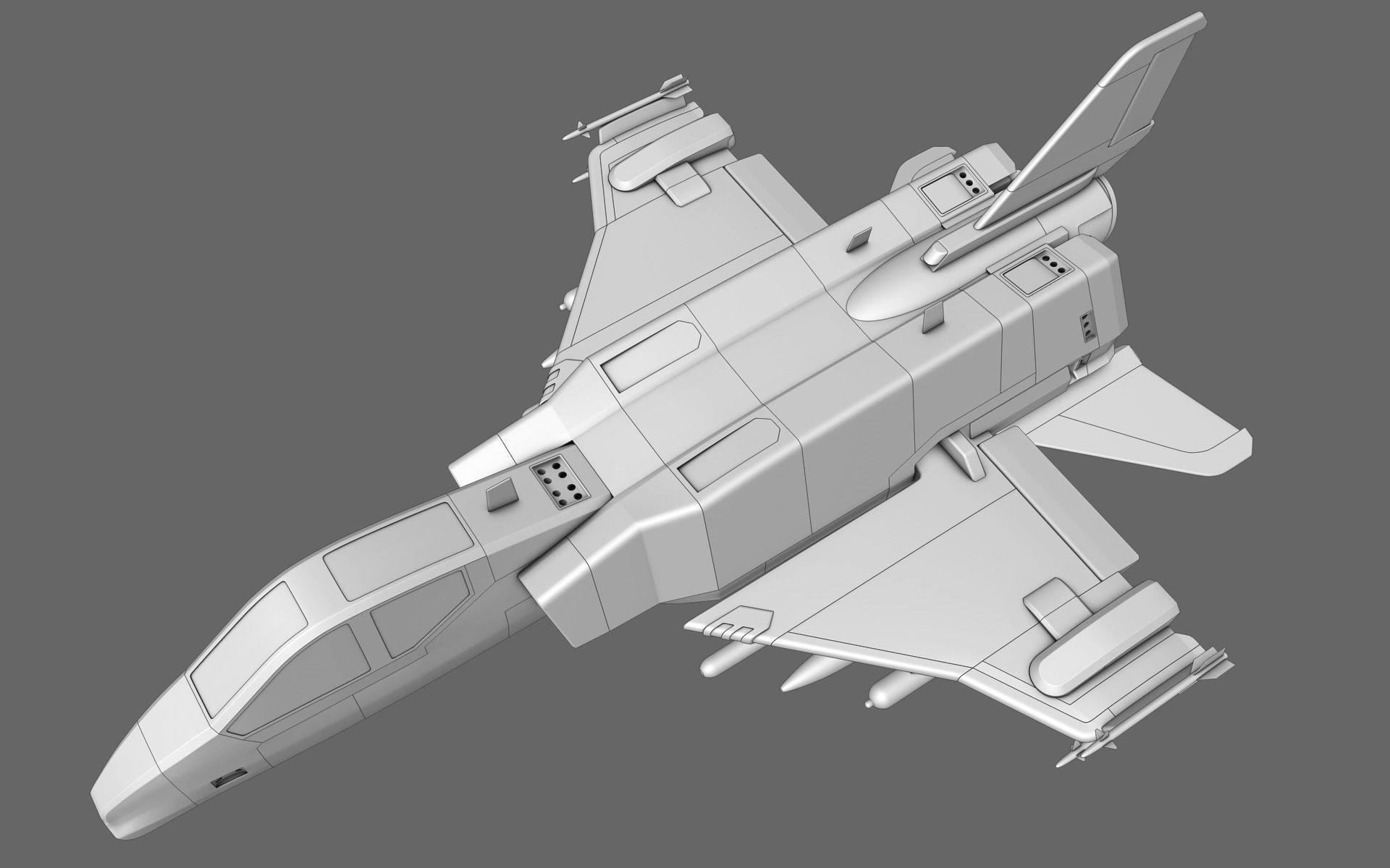 Sci-Fi Starfighter Free 3D model_37