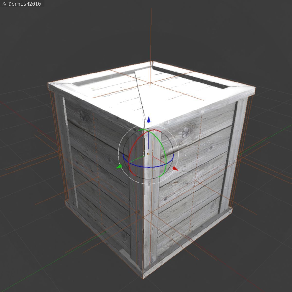 Destructible Box for Games  Free low-poly 3D model_6