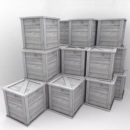 Destructible Box for Games  Free low-poly 3D model_0