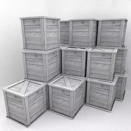 Destructible Box for Games  Free low-poly 3D model