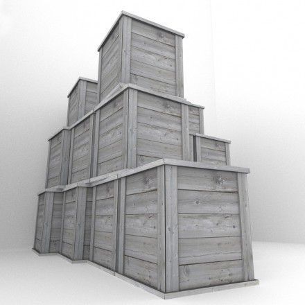 Destructible Box for Games  Free low-poly 3D model_3