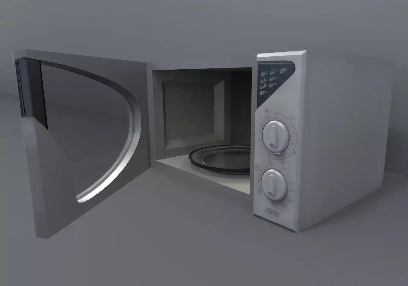 Microwave low-poly oven Low-poly 3D model