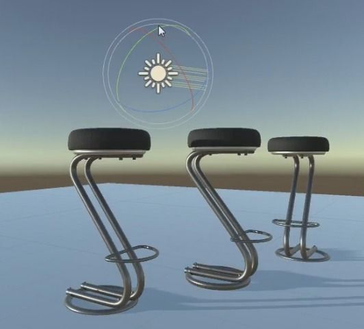 Barstool bar stool Free low-poly 3D model_16