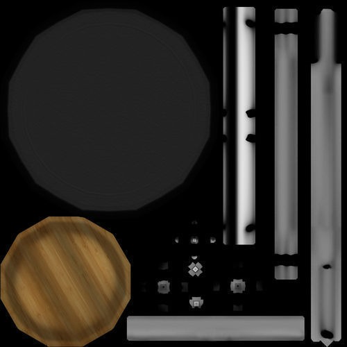 Barstool bar stool Free low-poly 3D model_32