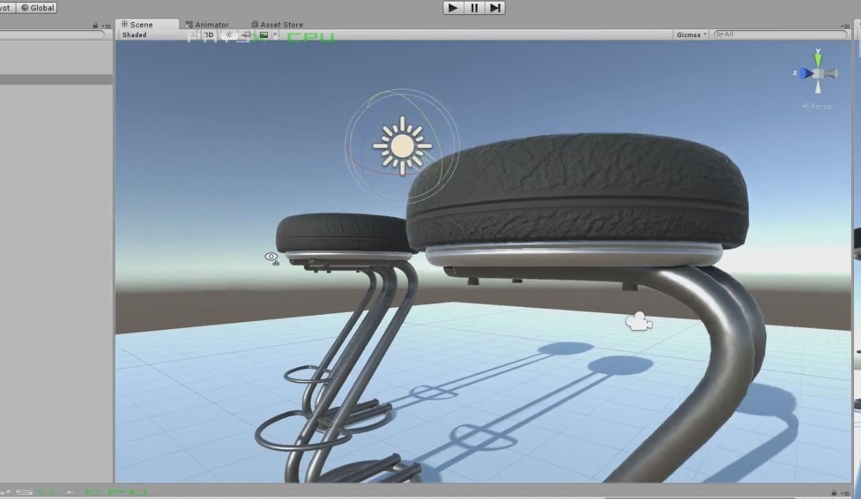 Barstool bar stool Free low-poly 3D model_17