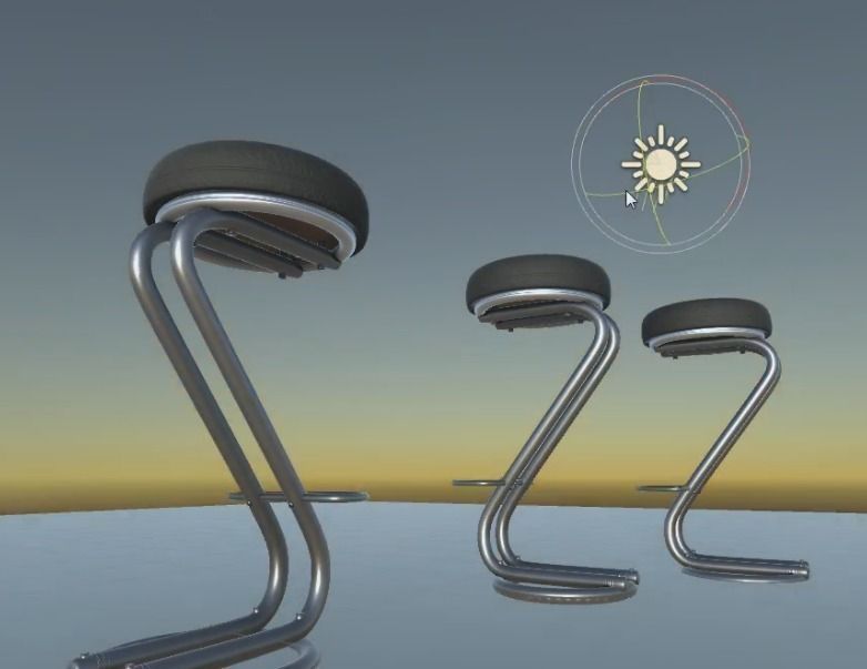 Barstool bar stool Free low-poly 3D model_14