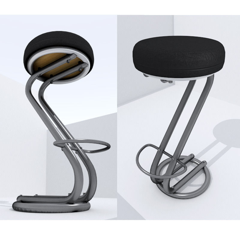 Barstool bar stool Free low-poly 3D model_5