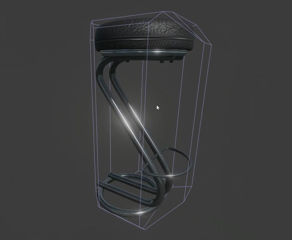 Barstool bar stool Free low-poly 3D model_27