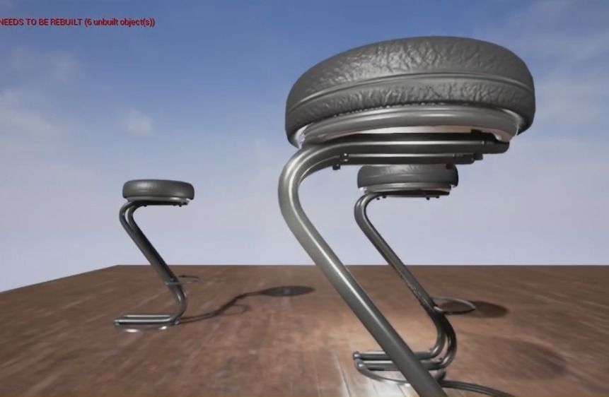 Barstool bar stool Free low-poly 3D model_28