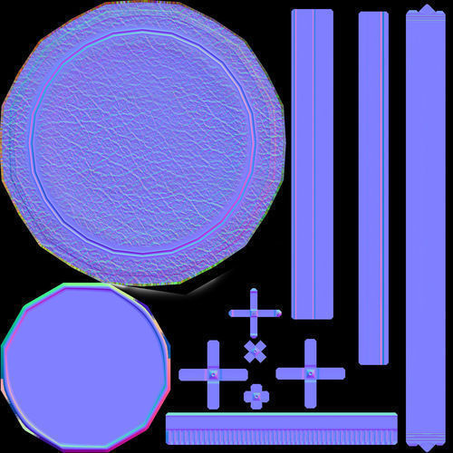 Barstool bar stool Free low-poly 3D model_22