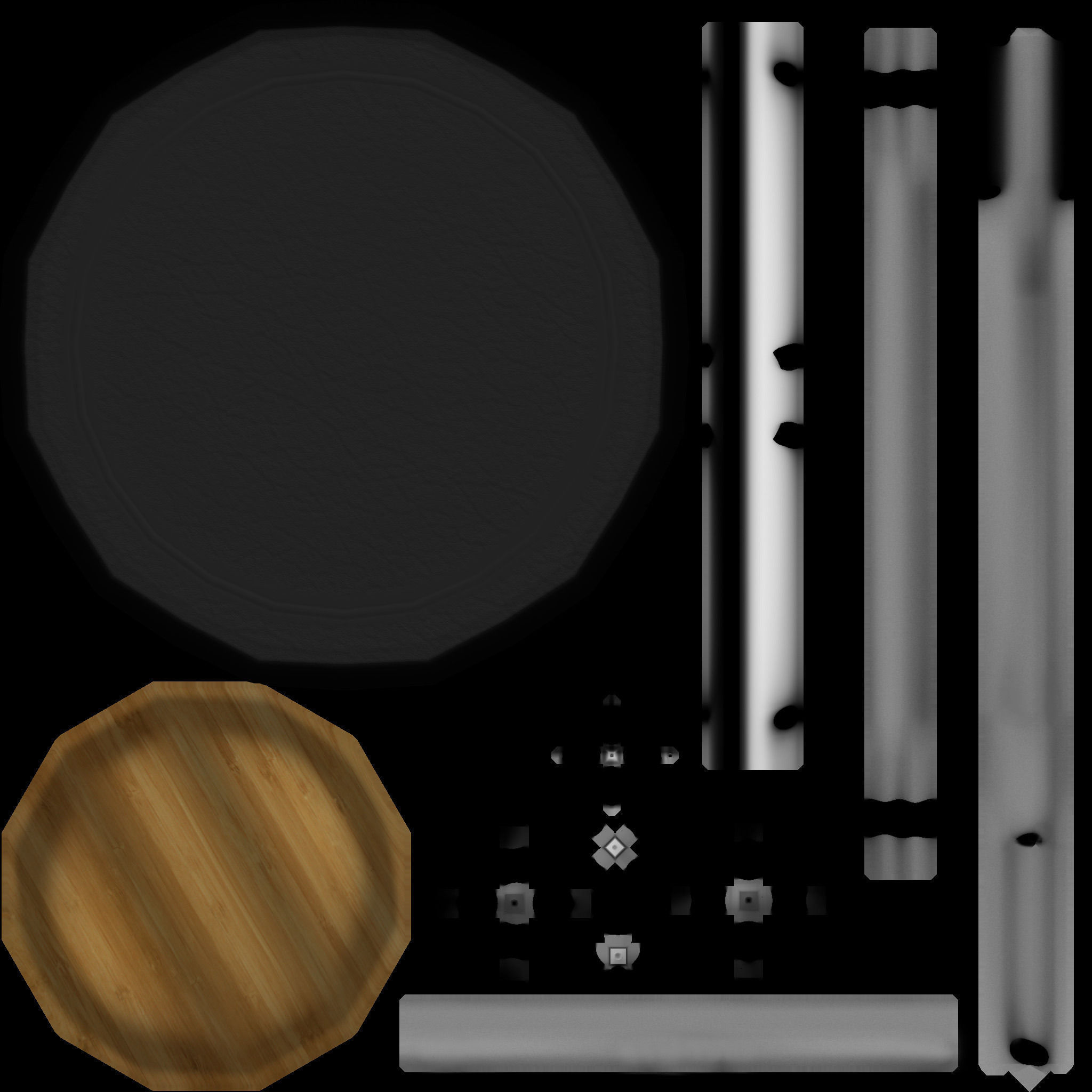 Barstool bar stool Free low-poly 3D model_4