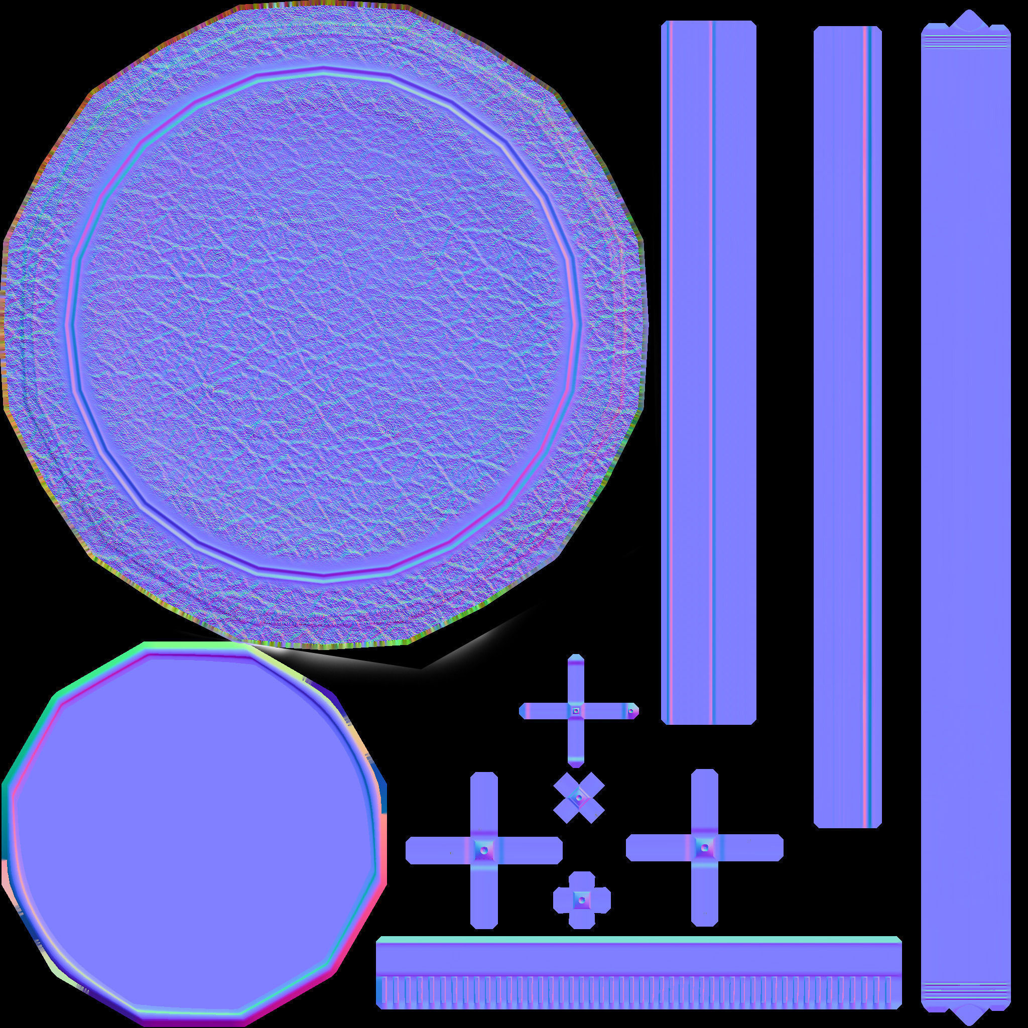 Barstool bar stool Free low-poly 3D model_3