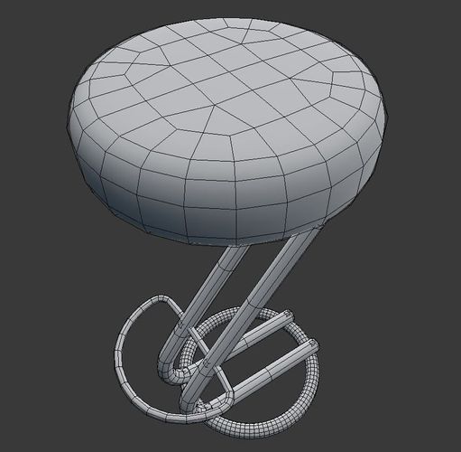Barstool bar stool Free low-poly 3D model_26