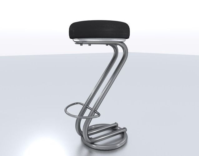 Barstool bar stool Free low-poly 3D model_29