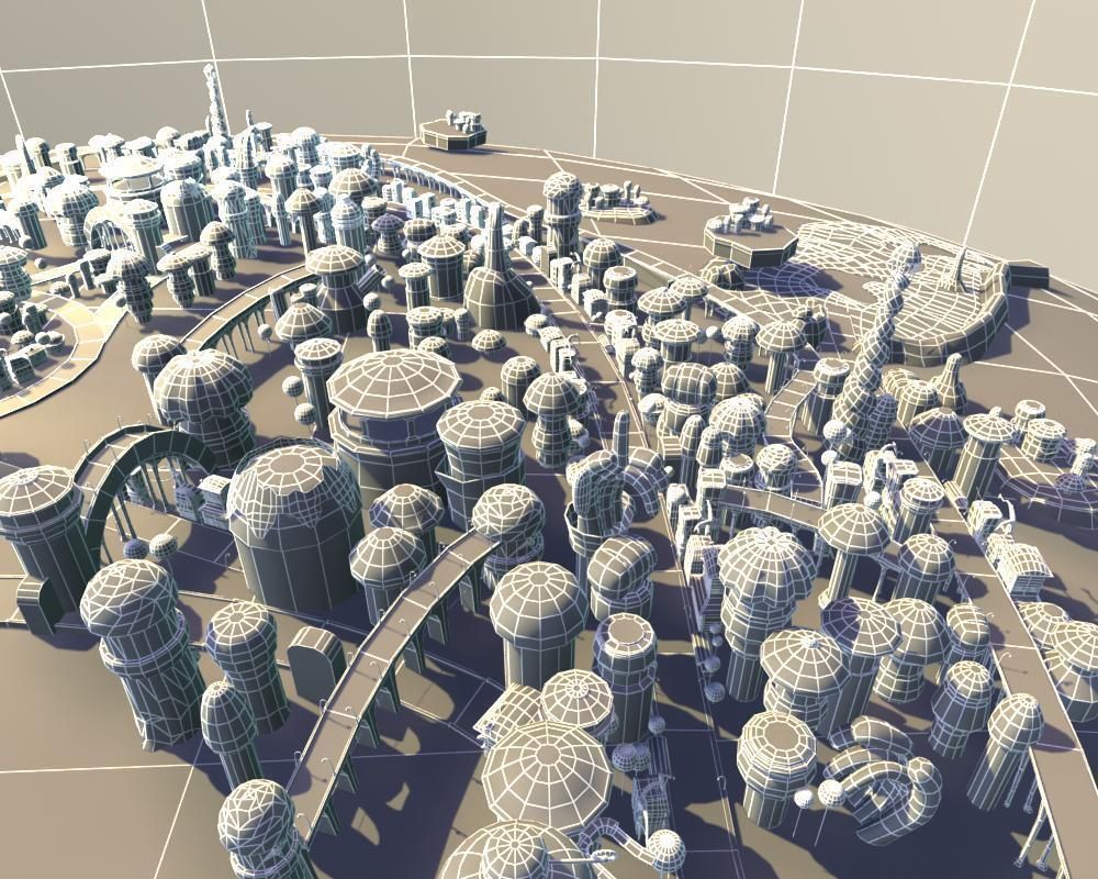 Cartoon City 02 3D model_11